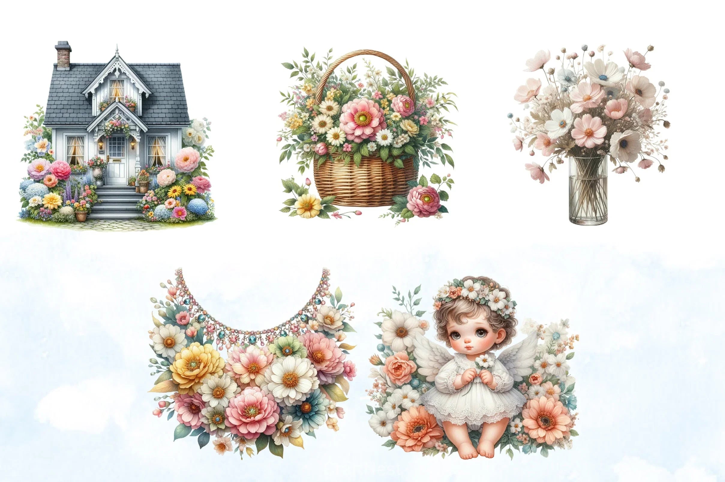 Spring Flowers Clipart Bundle 6 - CraftNest - Digital Crafting and Art