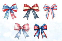 Patriotic Bows Clipart Bundle - CraftNest - Digital Crafting and Art