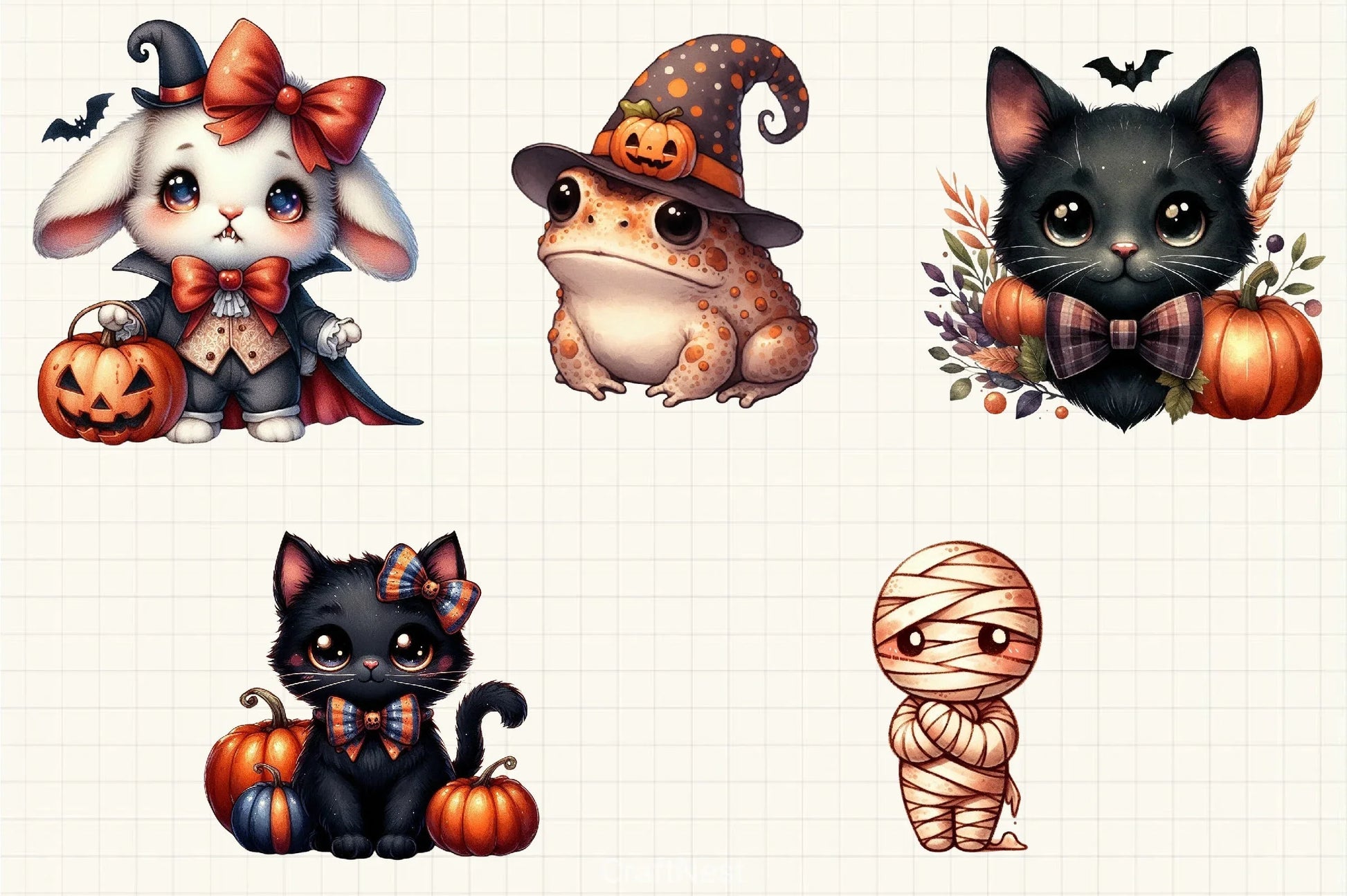 Vintage Halloween Clipart Bundle 11 - CraftNest - Digital Crafting and Art