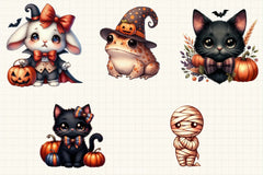 Vintage Halloween Clipart Bundle 11 - CraftNest - Digital Crafting and Art
