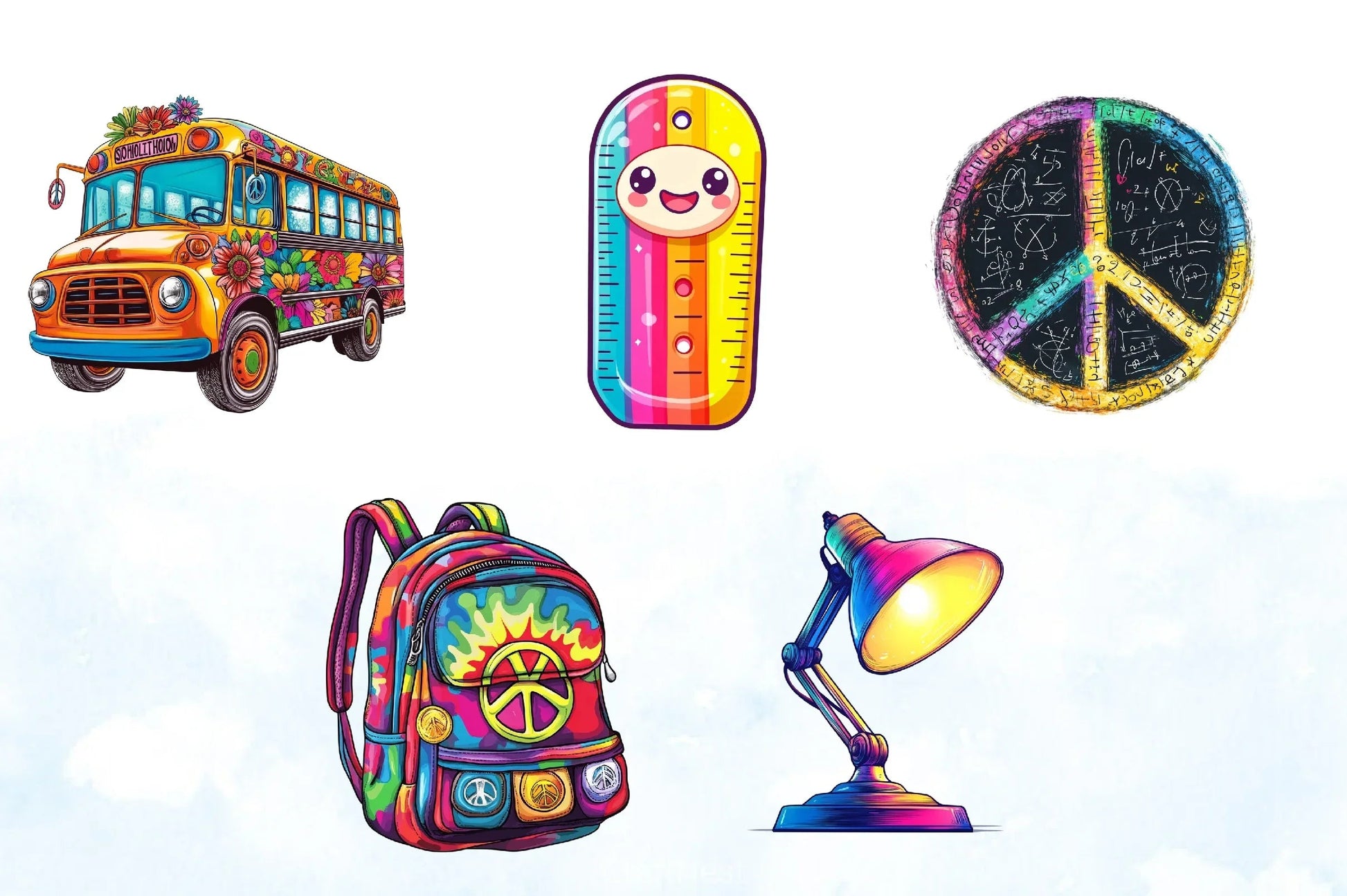 Groovy School Clipart Bundle 4 - CraftNest - Digital Crafting and Art