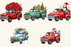 Christmas Pickup Truck Clipart Bundle - CraftNest - Digital Crafting and Art