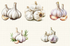 Garlic Clipart Bundle - CraftNest - Digital Crafting and Art