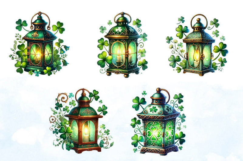 St. Patrick's Day Lantern Clipart Bundle - CraftNest - Digital Crafting and Art
