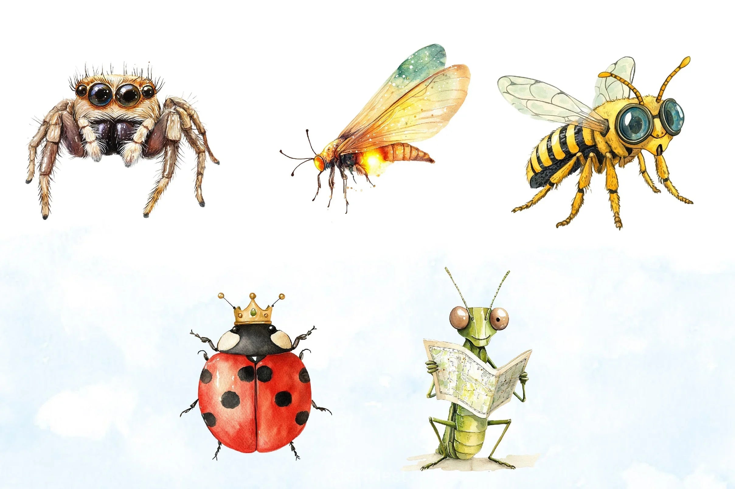 Quirky Insects & Animals Clipart Bundle - CraftNest - Digital Crafting and Art