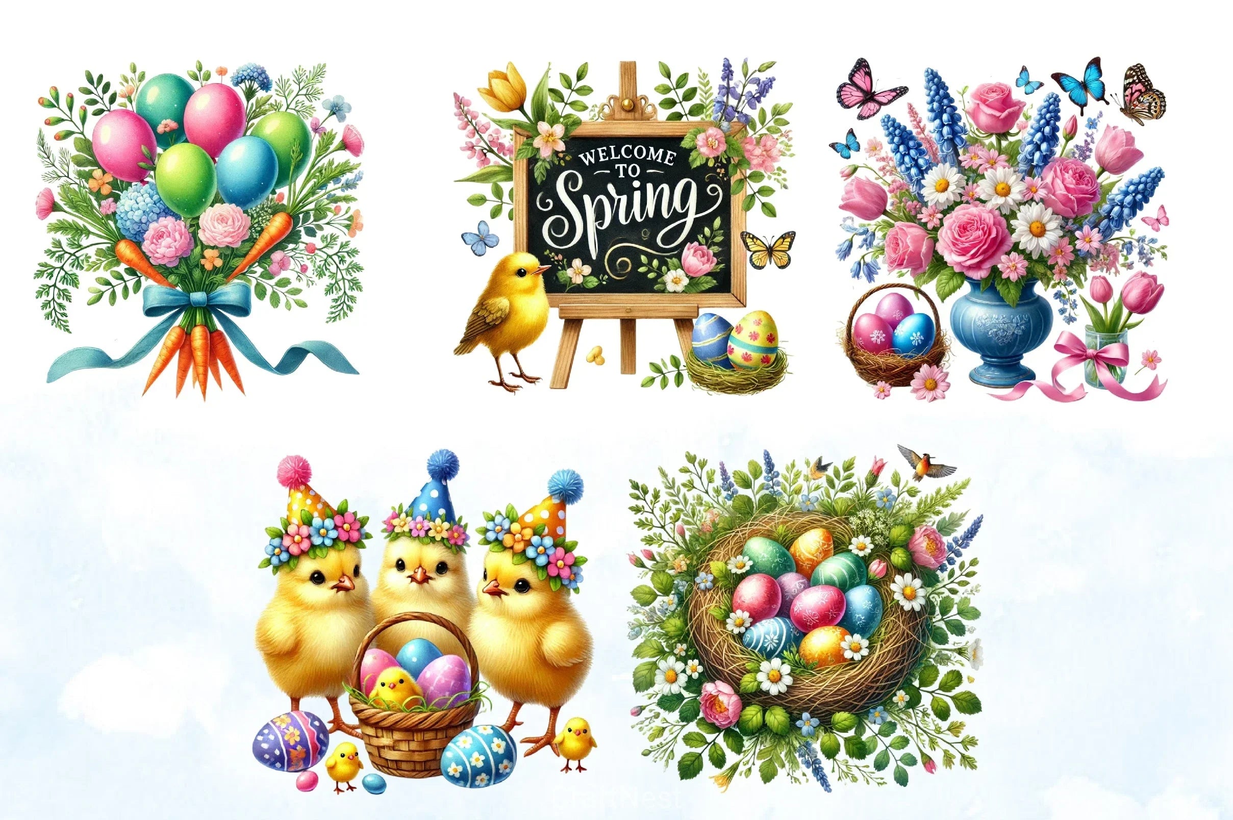 Easter Day Clipart Bundle 2 - CraftNest - Digital Crafting and Art