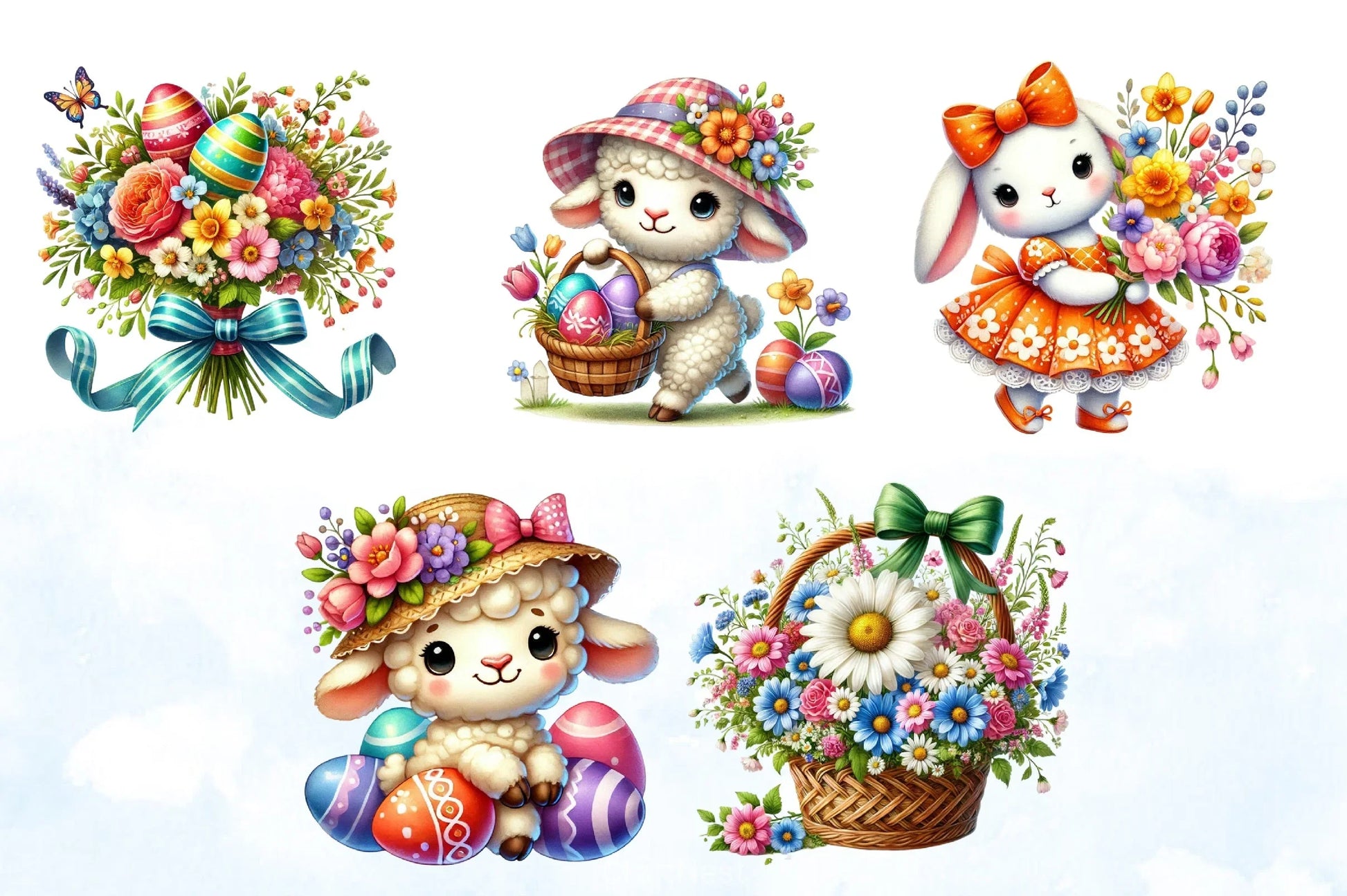 Easter Animals Clipart Bundle 3 - CraftNest - Digital Crafting and Art