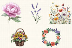 Summer Flowers Clipart Bundle 38 - CraftNest - Digital Crafting and Art