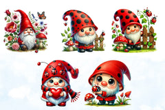 Ladybug Gnomes Clipart Bundle 20 - CraftNest - Digital Crafting and Art