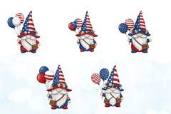 Patriotic Gnomes Clipart Bundle 1 - CraftNest - Digital Crafting and Art