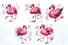 Funny Flamingo Clipart Bundle 5 - CraftNest - Digital Crafting and Art