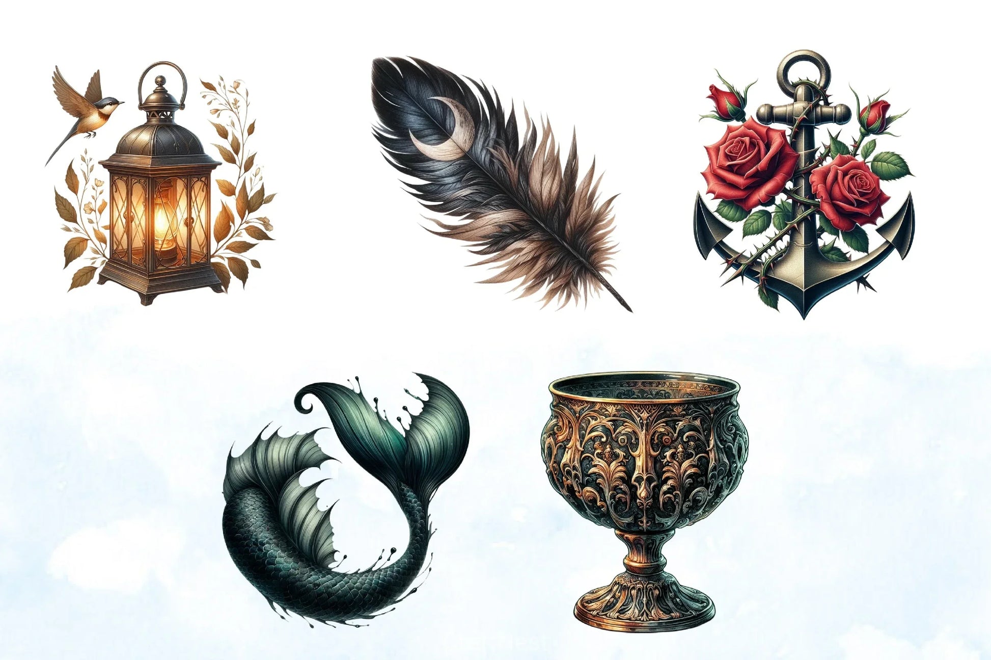 Gothic Summer Clipart Bundle 5 - CraftNest - Digital Crafting and Art