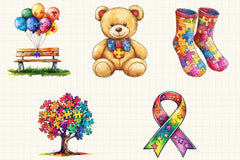 Autism Awareness Clipart Bundle - CraftNest - Digital Crafting and Art