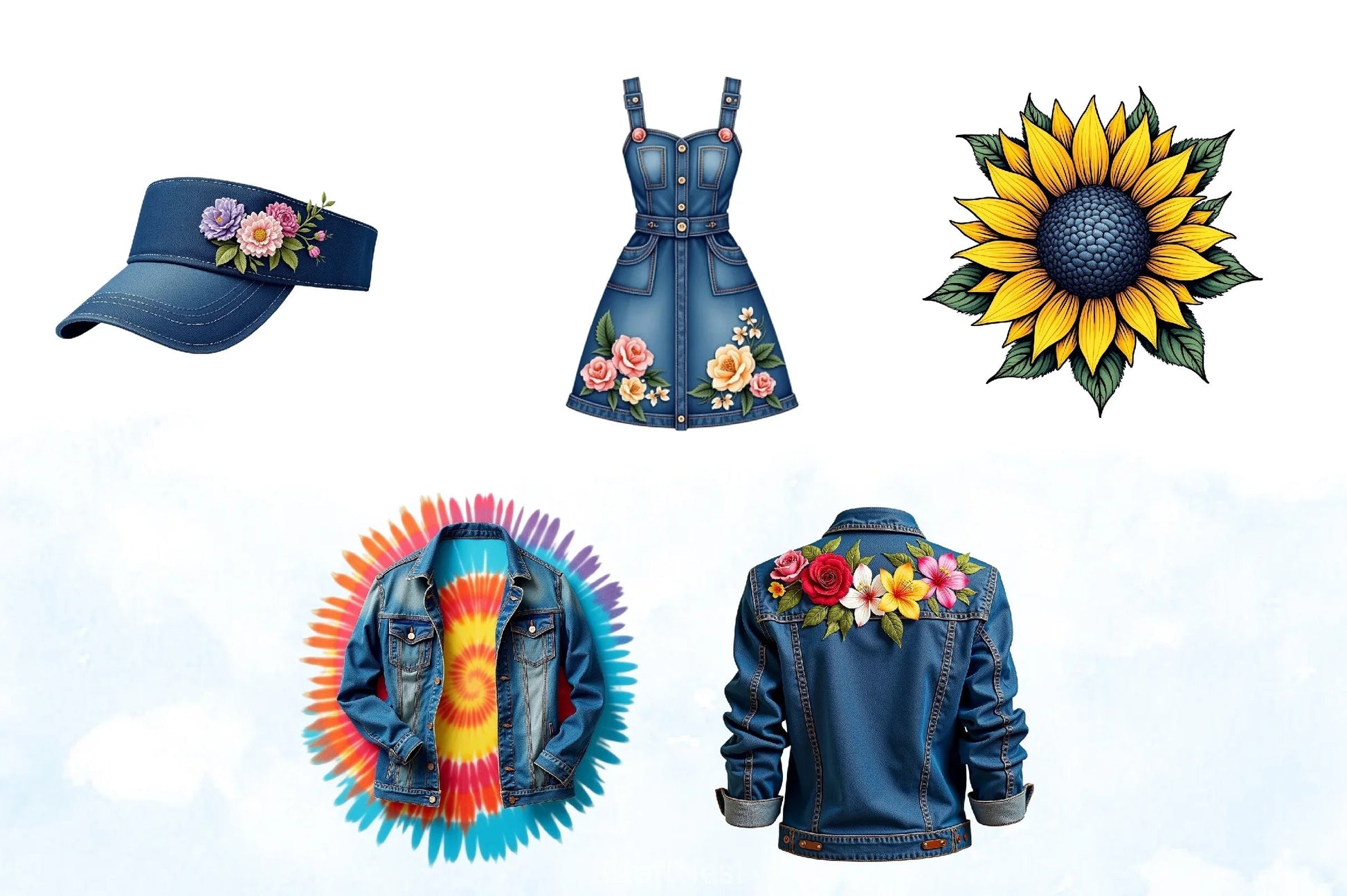 Summer Denim Clipart Bundle - CraftNest - Digital Crafting and Art