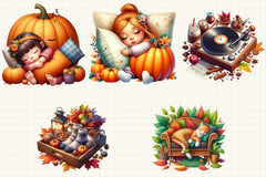 Fall Lazy Day Clipart Bundle - CraftNest - Digital Crafting and Art