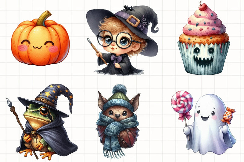 Cute Halloween Clipart Bundle 28 - CraftNest - Digital Crafting and Art