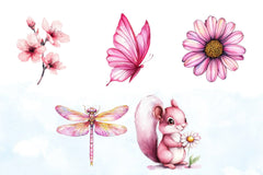 Pink Spring Clipart Bundle 6 - CraftNest - Digital Crafting and Art