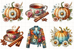 Retro Autumn Clipart Bundle - CraftNest - Digital Crafting and Art