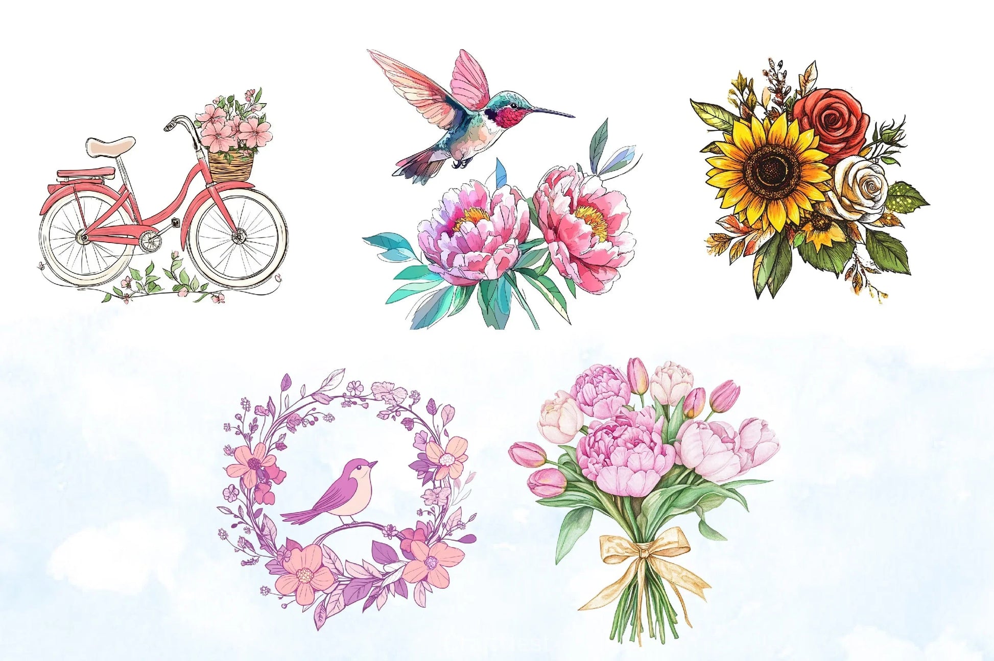 Floral Mother's Day Clipart Bundle 3 - CraftNest - Digital Crafting and Art
