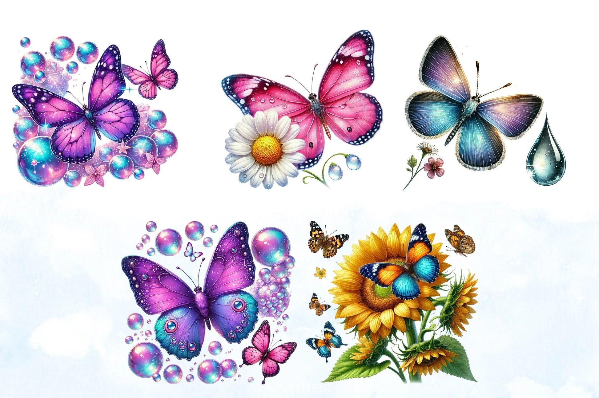 Spring Butterfly Clipart Bundle 4 - CraftNest - Digital Crafting and Art