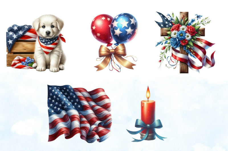 Memorial Day Clipart Bundle 5 - CraftNest - Digital Crafting and Art