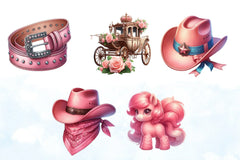 Pink Cowgirl Clipart Bundle - CraftNest - Digital Crafting and Art
