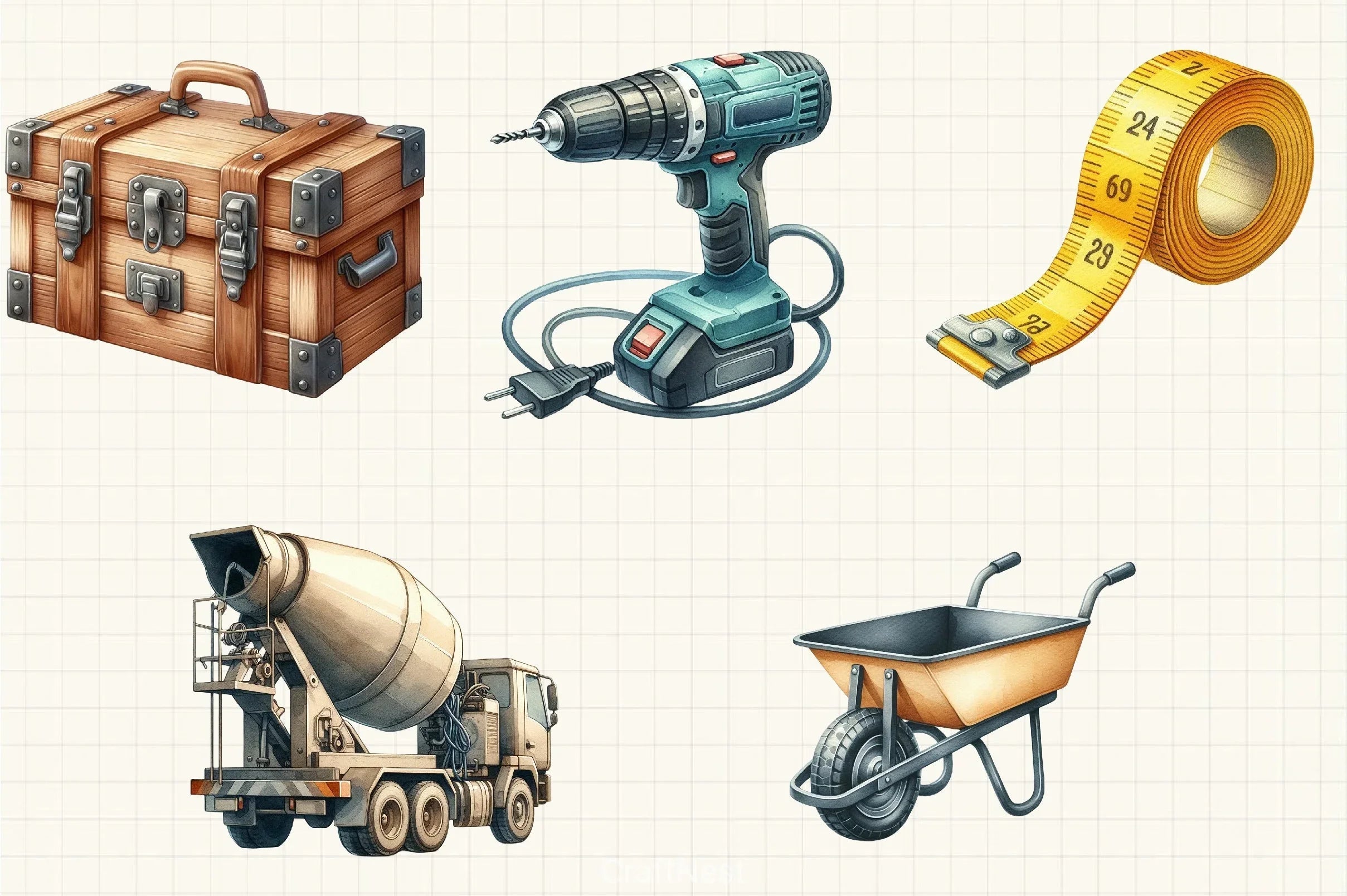 Construction Clipart Bundle 2 - CraftNest - Digital Crafting and Art