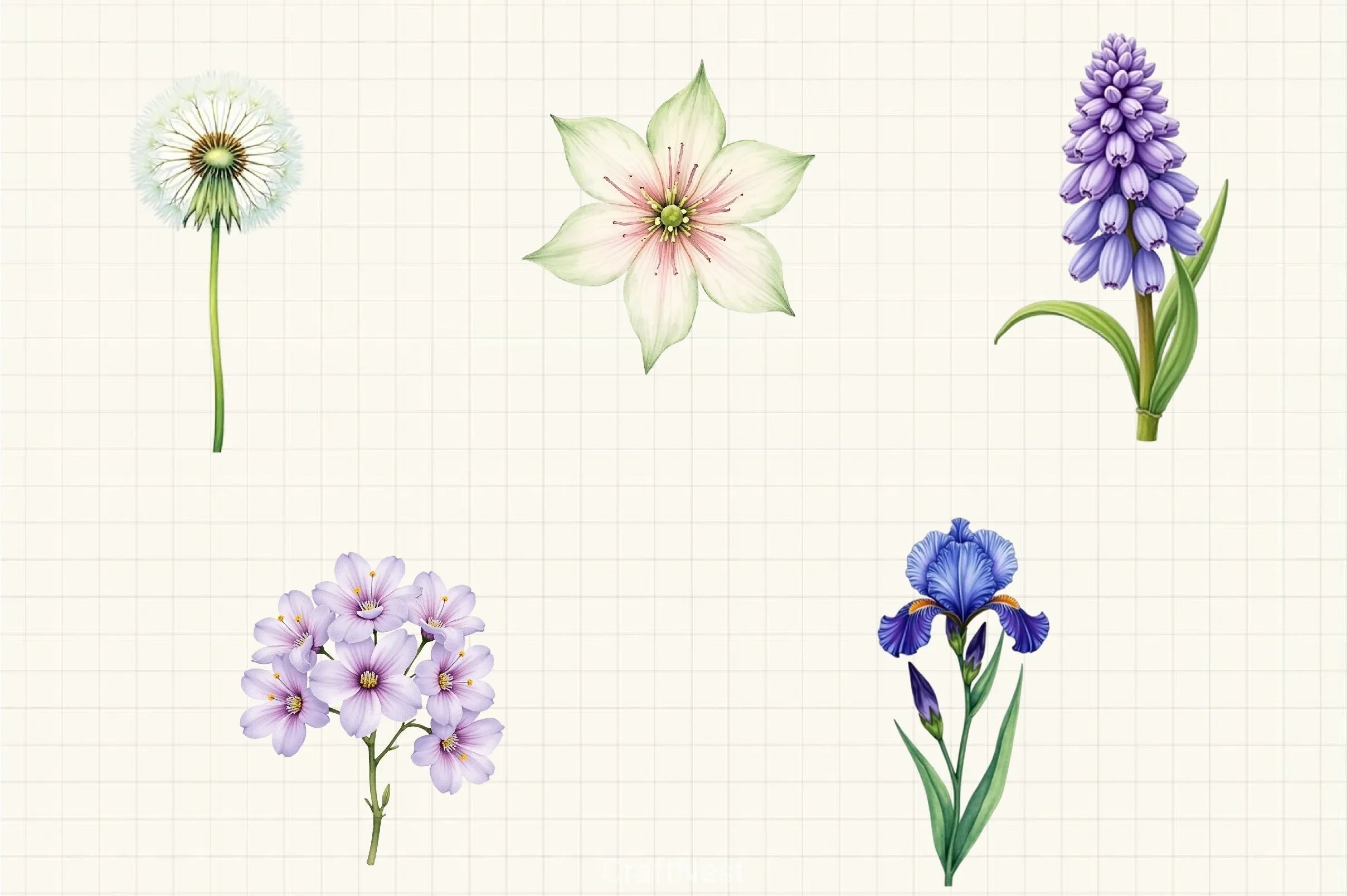 Spring Flowers Clipart Bundle 9 - CraftNest - Digital Crafting and Art