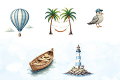 Coastal Clipart Bundle - CraftNest - Digital Crafting and Art