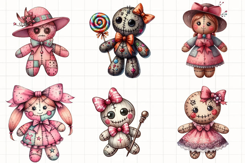 Coquette Voodoo Doll Clipart Bundle - CraftNest - Digital Crafting and Art