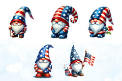 Patriotic Gnome Clipart Bundle 3 - CraftNest - Digital Crafting and Art