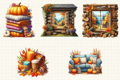 Cozy Fall Clipart Bundle - CraftNest - Digital Crafting and Art