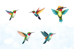Cute Dabbing Hummingbird Clipart Bundle 8 - CraftNest - Digital Crafting and Art