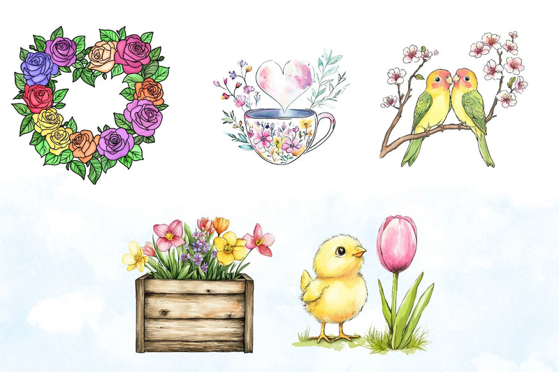 Spring Clipart Bundle 5 - CraftNest - Digital Crafting and Art