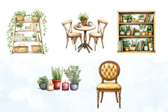 Home Furniture Clipart Bundle 4 - CraftNest - Digital Crafting and Art