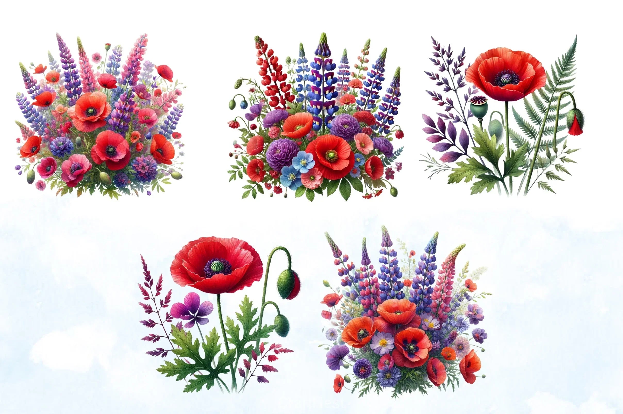 Wildflowers Clipart Bundle 2 - CraftNest - Digital Crafting and Art