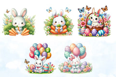 Peeking Bunny Clipart Bundle - CraftNest - Digital Crafting and Art