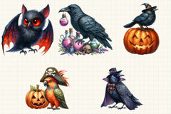 Halloween Birds Clipart Bundle - CraftNest - Digital Crafting and Art