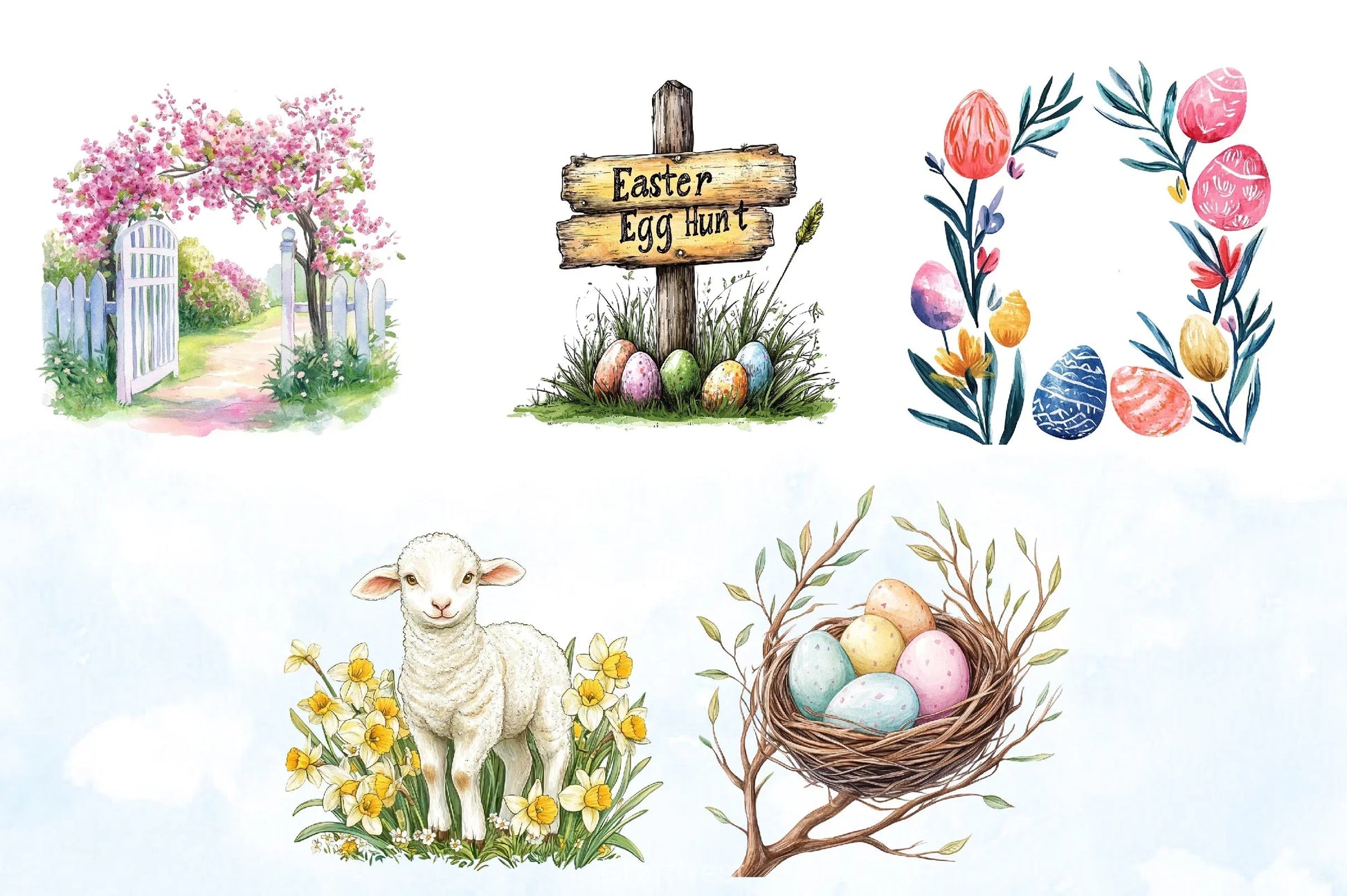 Spring Easter Clipart Bundle 1 - CraftNest - Digital Crafting and Art