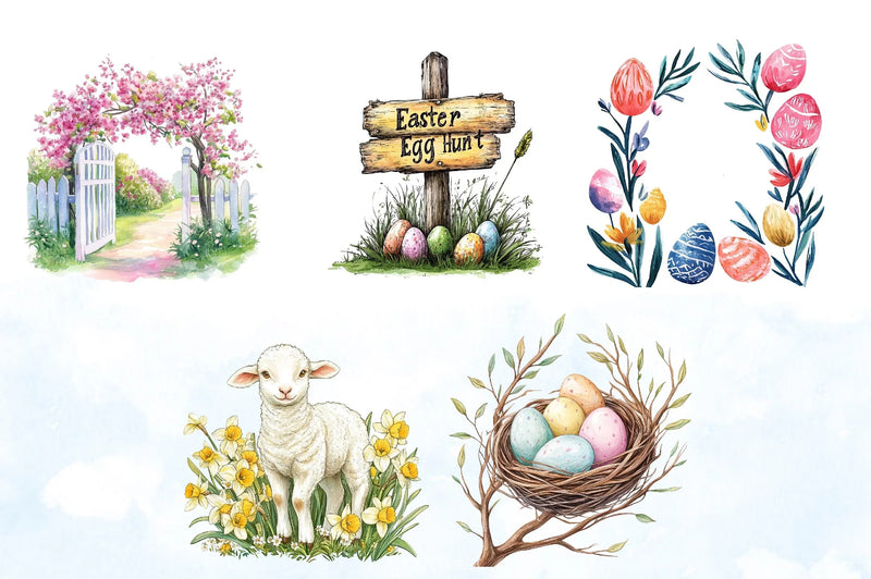 Spring Easter Clipart Bundle 1 - CraftNest - Digital Crafting and Art
