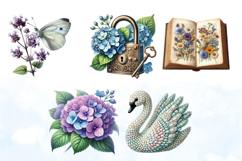 Floral Garden Spring Clipart Bundle - CraftNest - Digital Crafting and Art