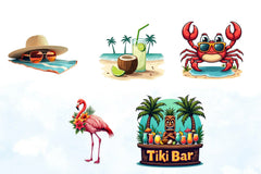 Hawaiian Summer Clipart Bundle 2 - CraftNest - Digital Crafting and Art