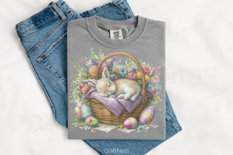 Easter Bunny Basket Clipart Bundle 4 - CraftNest - Digital Crafting and Art