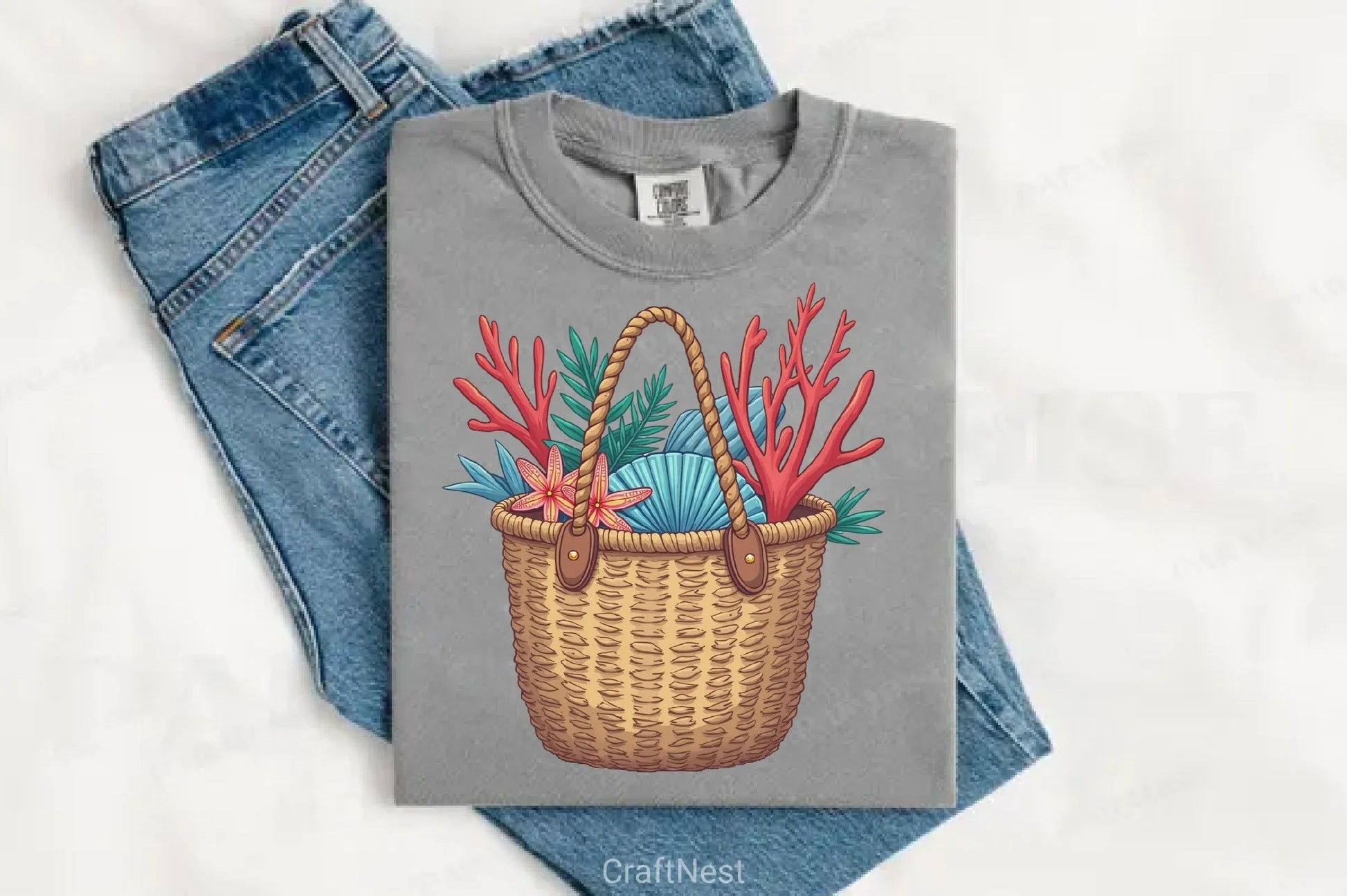 Ocean Boho Summer Clipart Bundle - CraftNest - Digital Crafting and Art