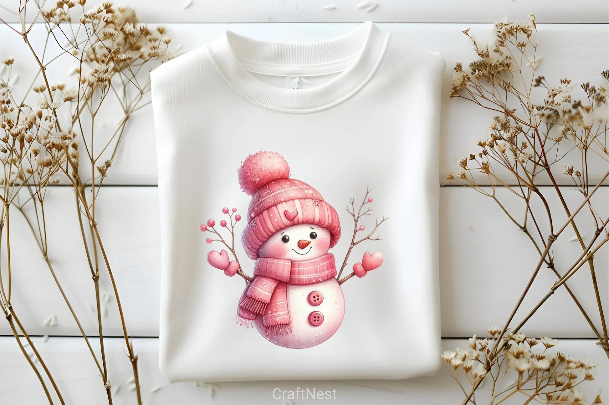 Pink Christmas Clipart Bundle - CraftNest - Digital Crafting and Art