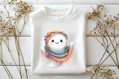 Boho Halloween Ghost Clipart Bundle - CraftNest - Digital Crafting and Art