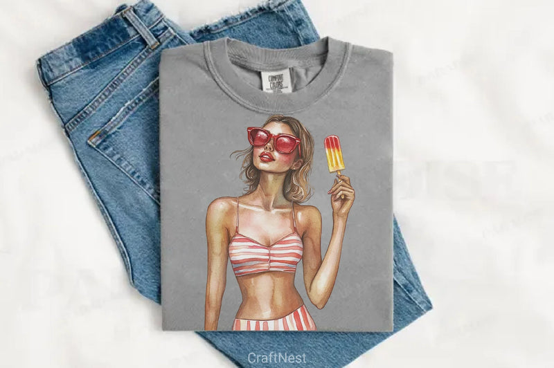 4th of July Girl Clipart Bundle 2 - CraftNest - Digital Crafting and Art