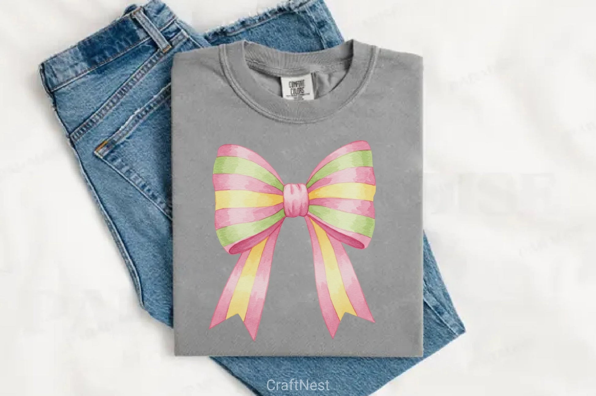 Watercolour Pastel Spring Bows Clipart Bundle - CraftNest - Digital Crafting and Art