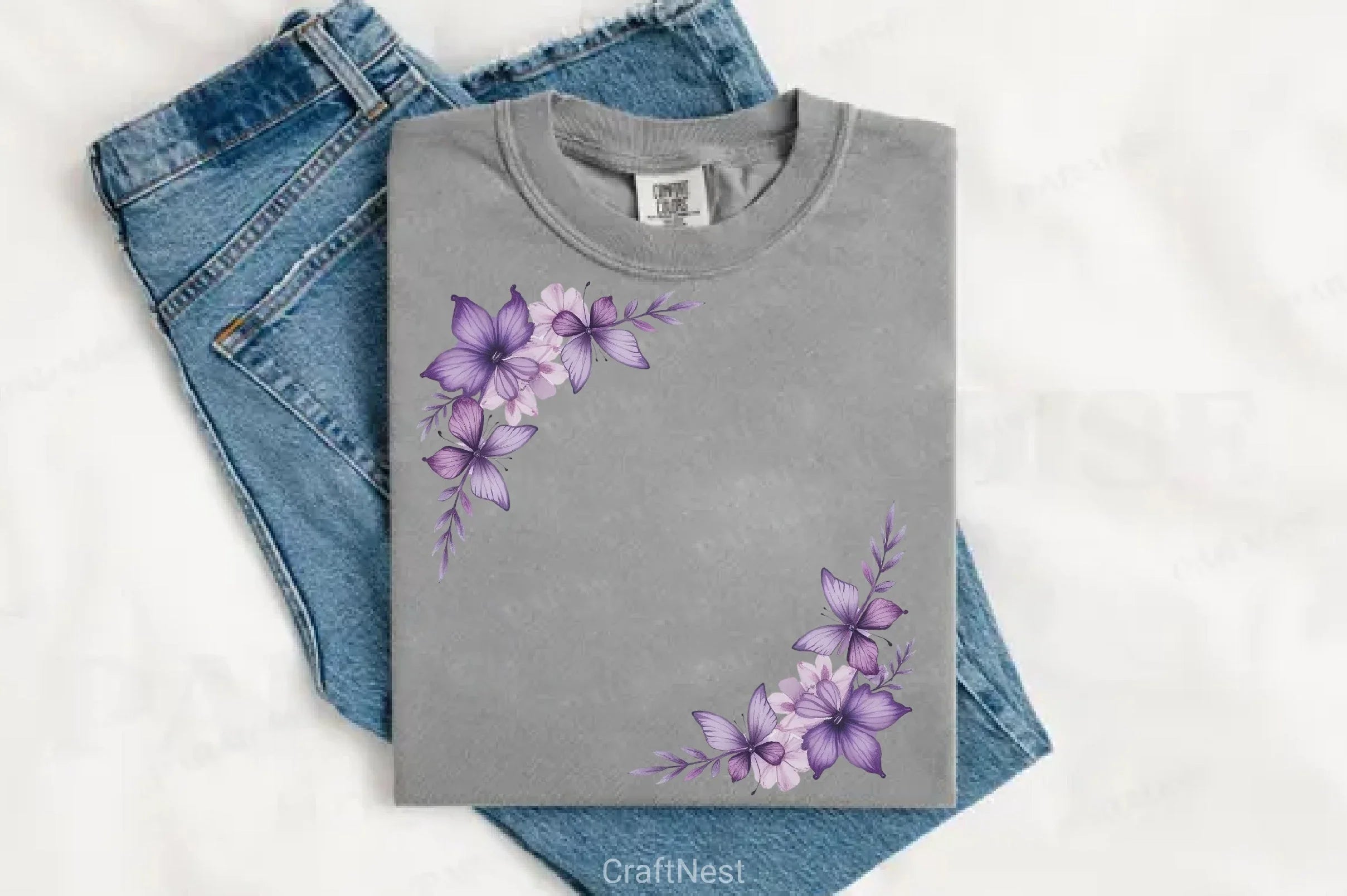 Butterfly Wreath Clipart Bundle - CraftNest - Digital Crafting and Art