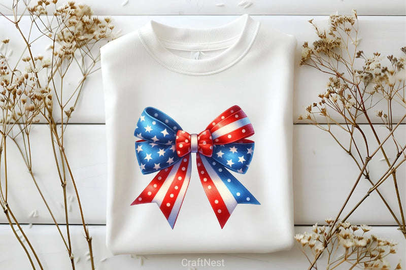 4th of July Bow Clipart Bundle 5 - CraftNest - Digital Crafting and Art